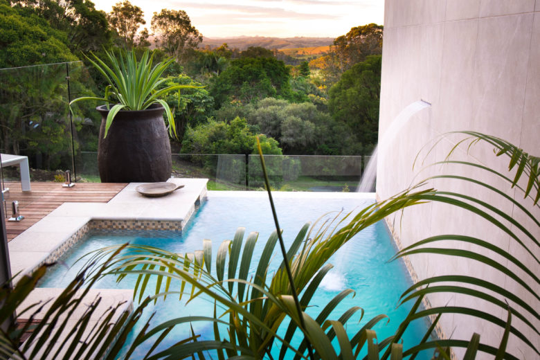komala-pool-view-outside-private-sundeck-hill-sunset-romantic-atmosphere-gaia-retreat-spa-australia