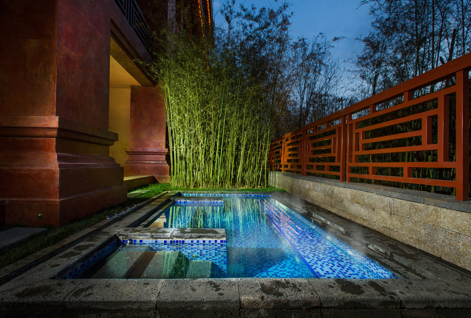 outside-swimming-pool-terrace-plants-grand-bay-beijing-china-healing-center
