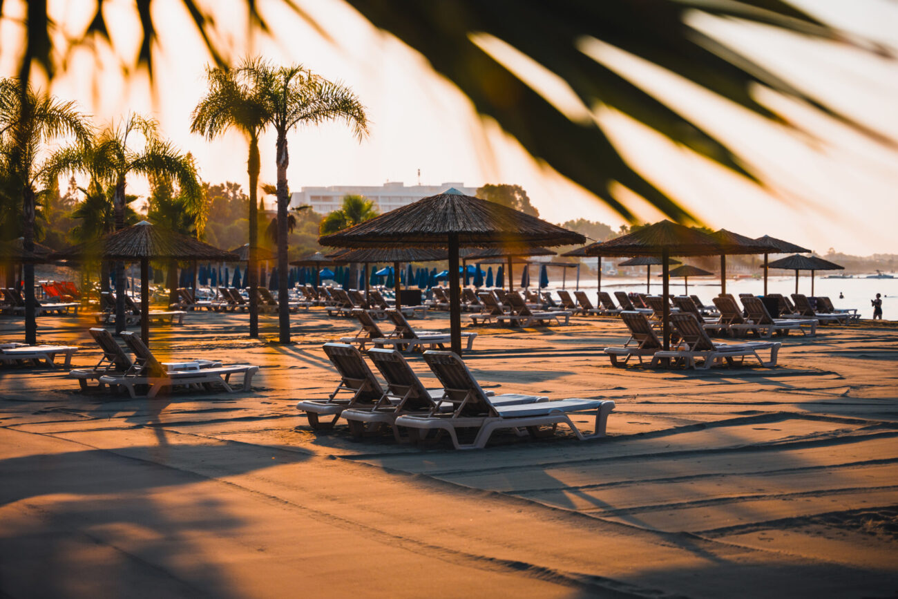 Beach setting at St. Raphael